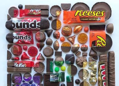 آثار هنری چشم نواز با چیدمان مواد غذایی