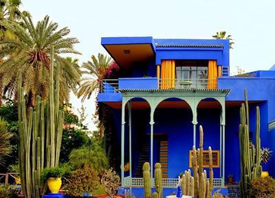 طراحی لنداسکیپ ویلا: باغ ماژورل، یاقوت کبود مراکش